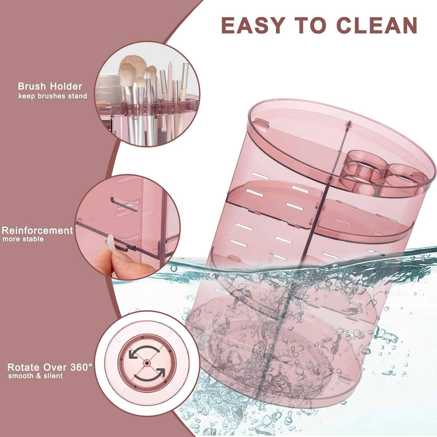 Rotating Makeup Organizer, Adjustable Layers Spinning Organizer, Cosmetic Display Case, Multi-Function Storage Carousel, Makeup Organizer, Makeup Holder, Makeup Stand Rotating Makeup Organizer, Adjustable Layers Spinning Organizer, Cosmetic Display Case, Multi-Function Storage Carousel, Makeup Organizer, Makeup Holder, Makeup Stand